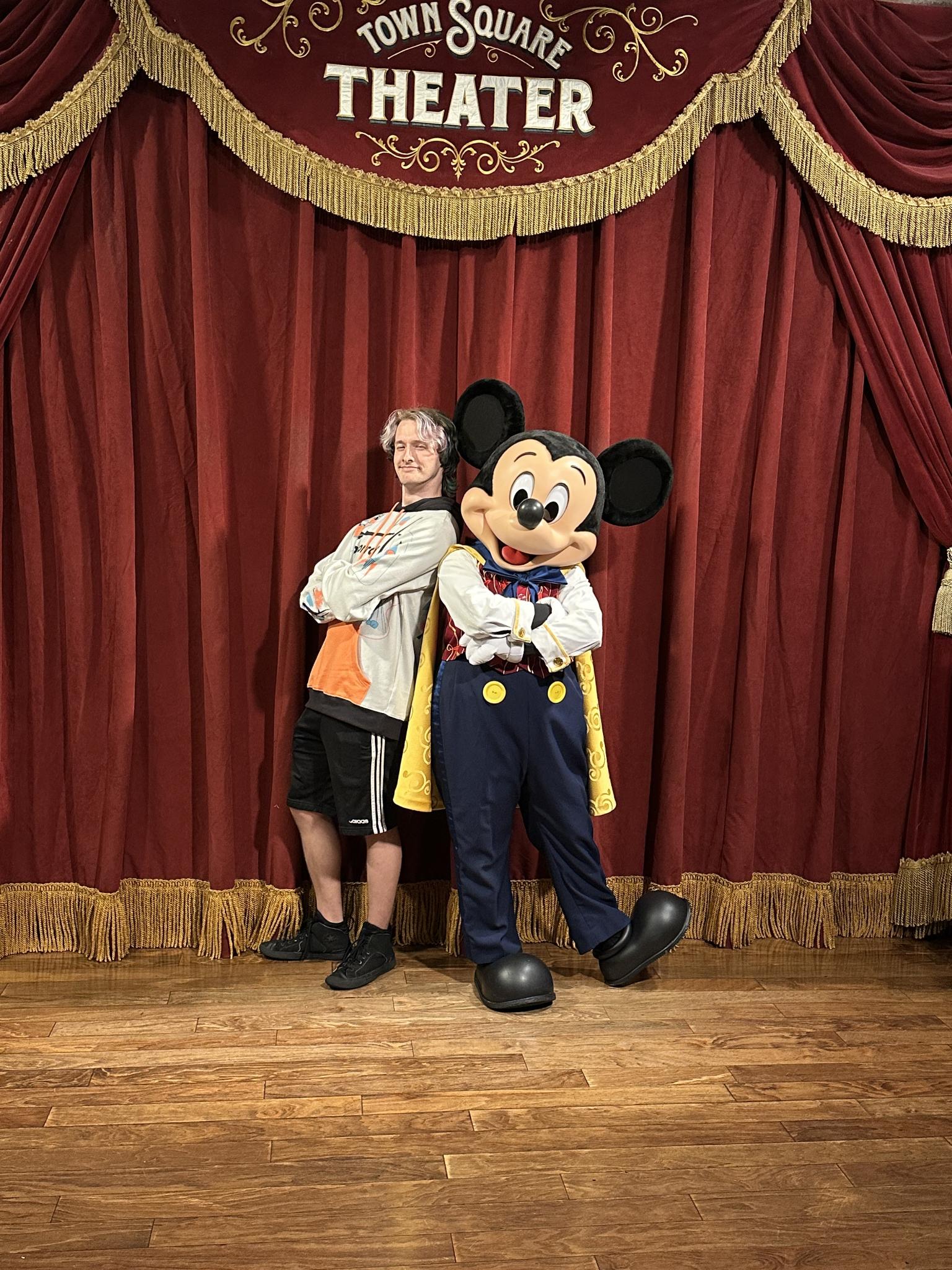 Posing with The Michael Mouse